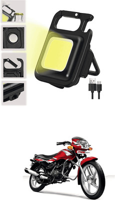 LOVMOTO Small LED Flashlight COB Rechargeable Keychain Q360 1 hrs Lantern Emergency Light(White)