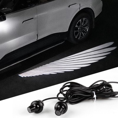 Miwings Wing Projector/Shadow Light/Ghost LED Light Universal Forl Cars & Bike Car Fancy Car Fancy Lights(White)