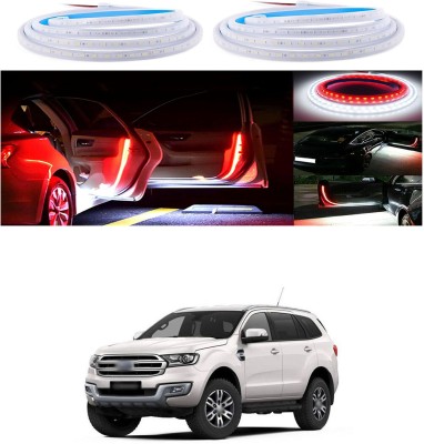 PRTEK Car Door Open Warning LED Strip Light Flashing Signal Safety for ChevroletEnjoy Car Fancy Lights(Red, White)