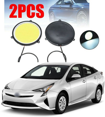 LOVMOTO 12V Round LED Lights DRL Daytime Running Light 244 Car Fancy Lights(Multicolor)
