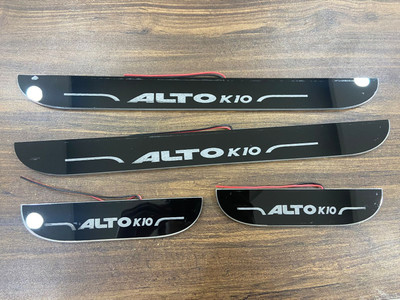Ride2joy Alt Car Door Foot Step Black Sill Plate Blue LED Light (Set of 4 Pieces) Car Fancy Lights(Blue)