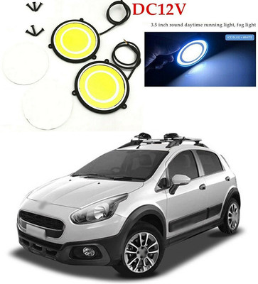 LOVMOTO 12V Round LED Lights DRL Daytime Running Light 262 Car Fancy Lights(Multicolor)