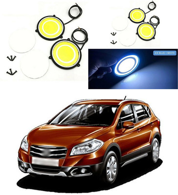 LOVMOTO 12V Round LED Lights DRL Daytime Running Light d429 Headlight Car, Motorbike LED for Maruti Suzuki (12 V, 12 W)(S-Cross, Pack of 1)