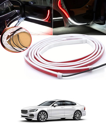 RKPSP High Brightness 12V/2Pcs RED/White Door Opening Warning LED Strip Light-228 Car Fancy Lights(Red, White)
