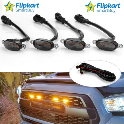 Flipkart SmartBuy 6 Led Car Grill Light high-quality ABS and imported chips Car Fancy Lights(Yellow)