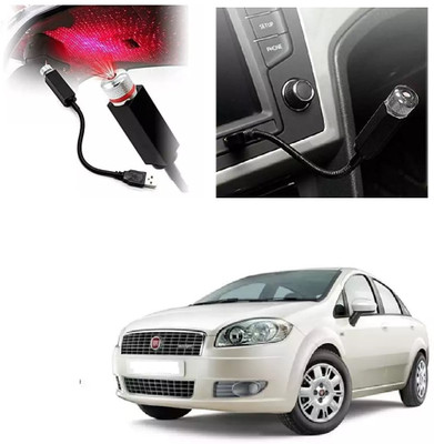 AutooNation Car interior USB Ambient Star Projector Use Party Light For Fiat Linea Type-1 Car Fancy Lights(Red)