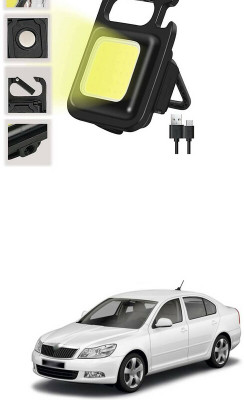 LOVMOTO Small LED Flashlight COB Rechargeable Keychain Q343 1 hrs Lantern Emergency Light(White)
