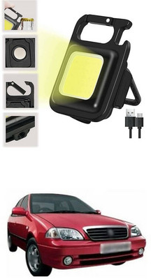 LOVMOTO Small LED Flashlight COB Rechargeable Keychain Q276 1 hrs Lantern Emergency Light(White)