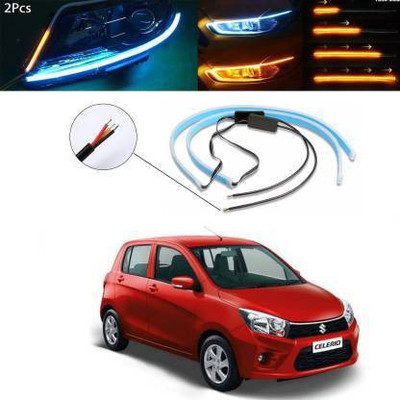 CCE Car Audi Light Flexible Strip DRL White And Yellow LED 01 For Celerio Car Car Fancy Lights(White, Yellow)