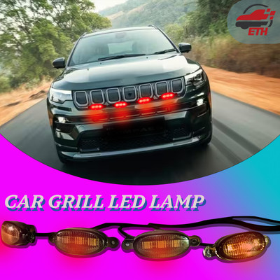 ETH Car Grill LED Lamp RGB Lights App Controlled Waterproof Car Fancy Lights(Multicolor)