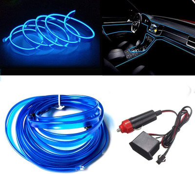 Motopex Wire Car Interior Light Ambient Neon Light for All Car Models Car Fancy Lights(Blue)