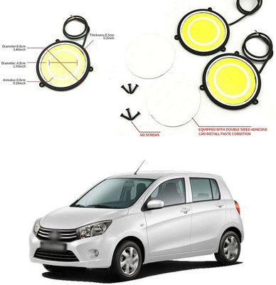 LOVMOTO 12V Round LED Lights DRL Daytime Running Light d421 Headlight Car, Motorbike LED for Maruti Suzuki (12 V, 12 W)(Celerio, Pack of 1)