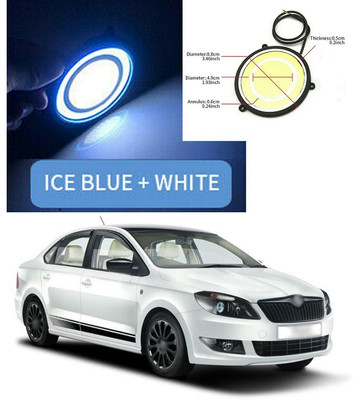 LOVMOTO 12V Round LED Lights DRL Daytime Running Light 462 Car Fancy Lights(Multicolor)