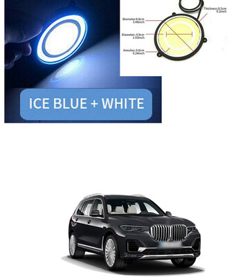 LOVMOTO 12V Round LED Lights DRL Daytime Running Light 294 Car Fancy Lights(Multicolor)