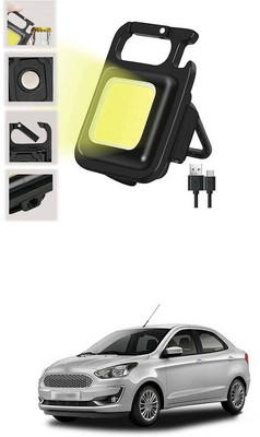 LOVMOTO Small LED Flashlight COB Rechargeable Keychain Q134 1 hrs Lantern Emergency Light(White)