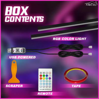 FABTEC K4 Multi-Color Matrix Interior Ambient Light for Car Dashboard Car Fancy Lights(Multicolor)