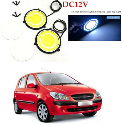 LOVMOTO 12V Round LED Lights DRL Daytime Running Light 332 Car Fancy Lights(Multicolor)