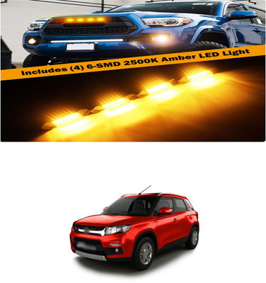 PRTEK Front Grille Running Light Car Fancy Lights FORMaruti SuzukiBrezza Car Fancy Lights(Black)