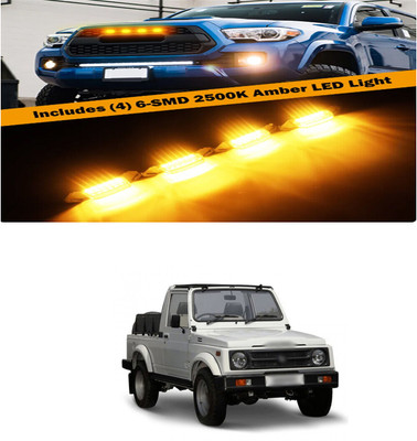 PRTEK Front Grille Running Light Car Fancy Lights FORMaruti SuzukiGypsy King Car Fancy Lights(Black)