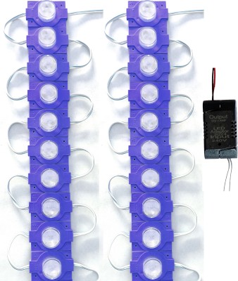 Steko 20 Pieces (BLUE) Adapter + Hat Shape DC 12 Volt 1.5 Watt LED Module Car Fancy Lights(Blue)