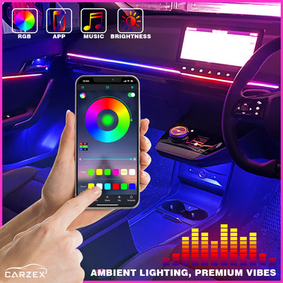 CARZEX K4 Multi-Color Matrix Interior Ambient Light for Car Dashboard Car Fancy Lights(Multicolor)