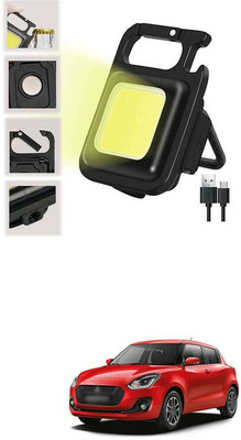 LOVMOTO Small LED Flashlight COB Rechargeable Keychain Q245 1 hrs Lantern Emergency Light(White)