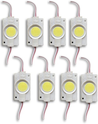 Autonationasia Universal White Coin Light LED in 12V (Pack of 8) Car Fancy Lights(White)