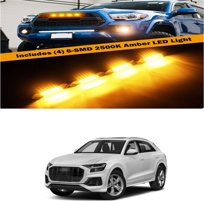 PRTEK Front Grille Running Light Car Fancy Lights FORAudiQ8 Car Fancy Lights(Black)