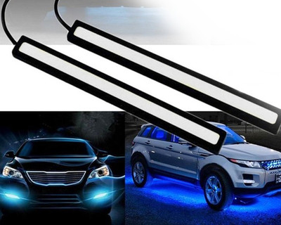 EliteAuto Ultra Bright Drl Daytime Running LED Strip Lights Waterproof COB LEDs Strip DRL Car Fancy Lights(Blue)