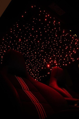 GENVINS USB Car Roof Star LED Light Car Interior Sky Room Ambient Night Light Car Fancy Lights(Red)