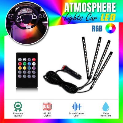 Moto Genius 48 LED Atmosphere Light | Interior Light | Music Controlled & Sound Changer Car Fancy Lights(Multicolor)