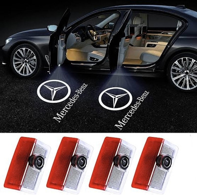 Autxin 3D Logo Projector Ghost Shadow Light-Benz A B C E M G AMG GL GLA GLC GLE GLS W Car Fancy Lights(Multicolor)
