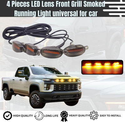 ENEMYT 4X41 4 X 4 Daytime Running Light Led Car Grill Light For Universal Car Car Fancy Lights(Yellow)