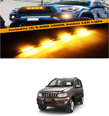 PRTEK Front Grille Running Light Car Fancy Lights FORMahindraQuanto Car Fancy Lights(Black)
