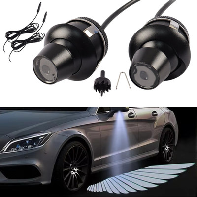 AutoPowerz Angel Wings LED Projector Spotlight Lamp Car Fancy Lights(White)