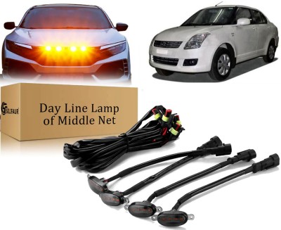Selifaur B2L235 High-Quality ABS Smoked LED Front Grille Running Light For Swift Dzire Car Fancy Lights(Yellow, Orange)