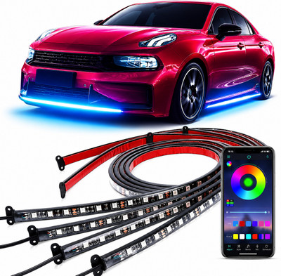 EliteAuto WaterProof Car UnderBody Chassis Light ,Remote Control car Light (4PCS+Remote) Car Fancy Lights(Multicolor)