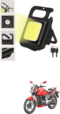 LOVMOTO Small LED Flashlight COB Rechargeable Keychain Q440 1 hrs Lantern Emergency Light(White)