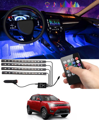 ABJD Car 4pcs/48LED Atmostphere Interior Strip Colour Change with Music Light-266 Interior Light Car, Truck, Van LED for Mahindra (12 V, 55 W)(Thar, Pack of 1)