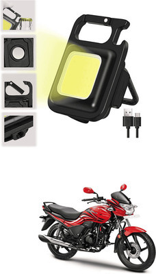 LOVMOTO Small LED Flashlight COB Rechargeable Keychain Q313 1 hrs Lantern Emergency Light(White)