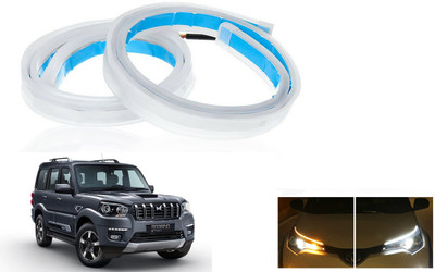SHOP4U Waterproof 60 CM Flexible Ultra-Fine Daytime DRL Running Scorpio Classic Car Fancy Lights(Yellow, White)