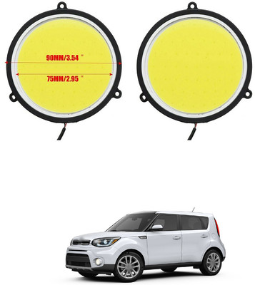 LOVMOTO 12V Round LED Lights DRL Daytime Running Light 106 Car Fancy Lights(Multicolor)