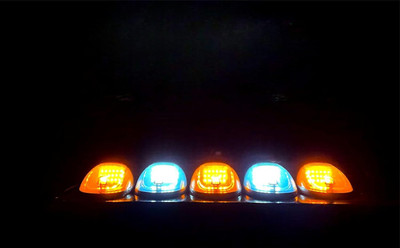 Cloudsale Hummer Light Amber/White Car Fancy Lights(Yellow, White)