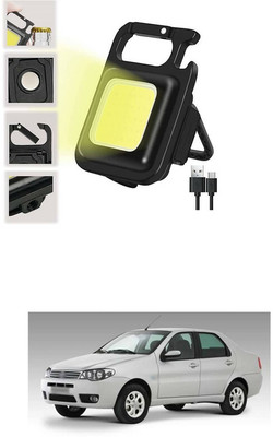 LOVMOTO Small LED Flashlight COB Rechargeable Keychain Q129 1 hrs Lantern Emergency Light(White)