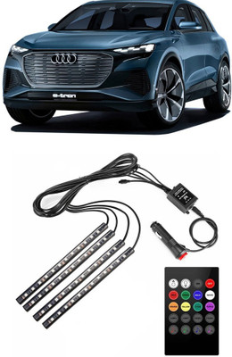Bluedrum Universal Atmosphere Lights Car LED Strip Light 4pcs 48 LED B 45 Car Fancy Lights(Multicolor)
