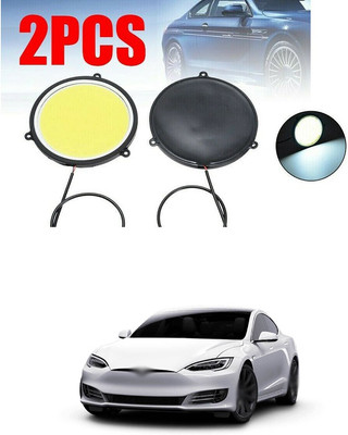LOVMOTO 12V Round LED Lights DRL Daytime Running Light 232 Car Fancy Lights(Multicolor)