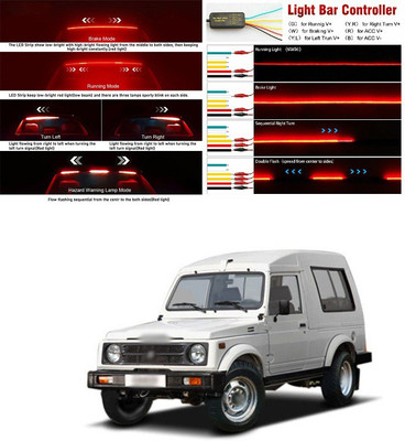 PROEDITION Brake Light Bar Sequential Turn Signals, Brake, Running a909 Headlight Car LED for Maruti Suzuki (12 V, 12 W)(Gypsy, Pack of 1)