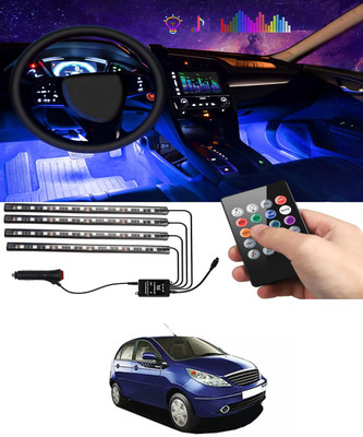 MATIES 12v/48LED Multicolor 4Pcs Atmosphere Fancy Light For Vehicle-299 Car Fancy Lights(Multicolor)