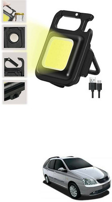 LOVMOTO Small LED Flashlight COB Rechargeable Keychain Q378 1 hrs Lantern Emergency Light(White)