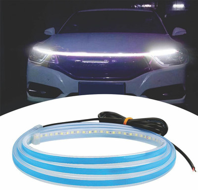 ASRYD Car Led Hood Waterproof DRL Strip for Cars with Matrix White Flowing Led Light Car Fancy Lights(White)